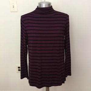 Jones New York striped turtleneck